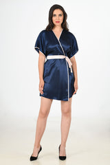Woman Satin Carte Dressing Gown