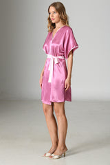 Woman Satin Petunia Dressing Gown