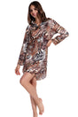 Woman Exclusive Satin Leopard Shirt