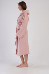 Woman Bukle Nare Hoodie Detail Bathrobe