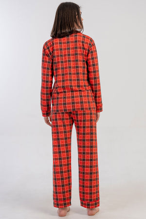 KADIN SUPREM TAMAMI DUGMELI UZUN KOL PIJAMA TAKIM