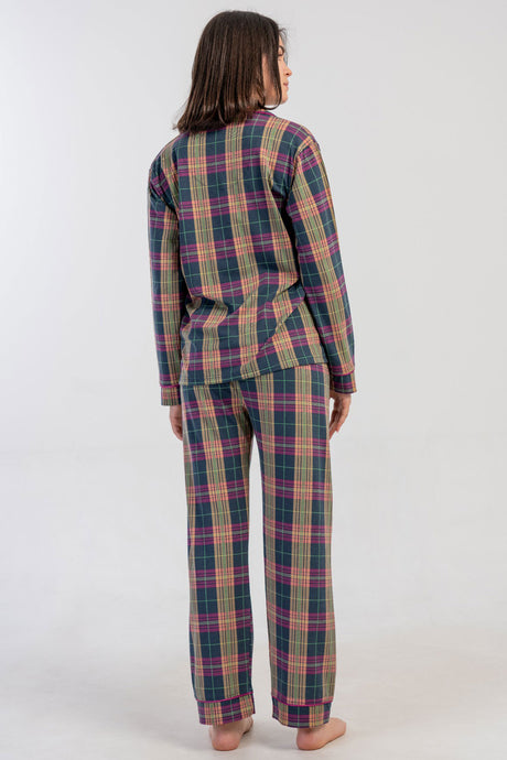 KADIN SUPREM TAMAMI DUGMELI UZUN KOL PIJAMA TAKIM