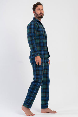ERKEK POLAR TAMAMI DUGMELI UZUN KOL PIJAMA TAKIM