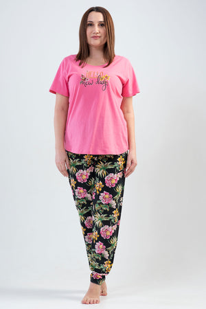 Woman Big Size Notice Pyjama Set