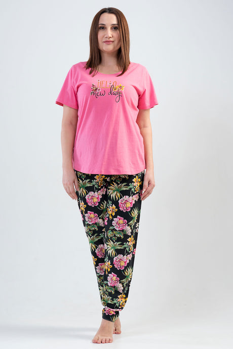 Woman Big Size Notice Pyjama Set