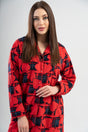 Woman Fleece Red Heart Tunic