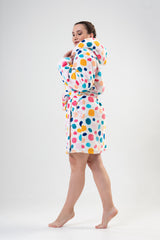 Woman Big Size Colorly Dressing Gown