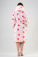 Woman Big Size Softy Heart Dressing Gown