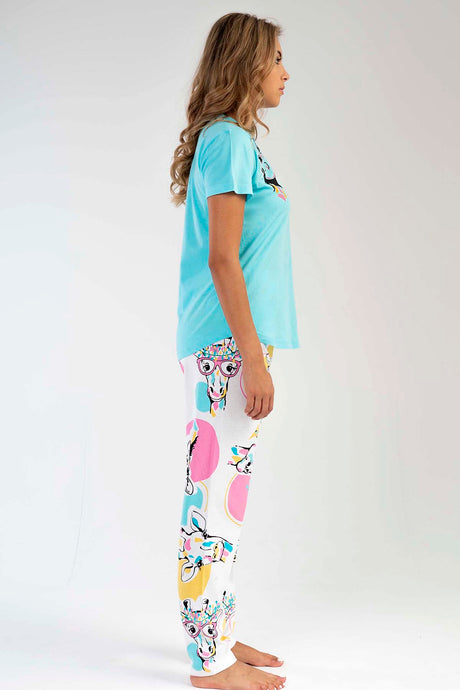 KADIN P.SUPREM O YAKA KISA KOL ETEGI OVAL PIJAMA TK