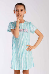 KIZ COCUK P.SUPREM O YAKA KISA KOL ETEGI OVAL TUNIK(3-4/9-10)