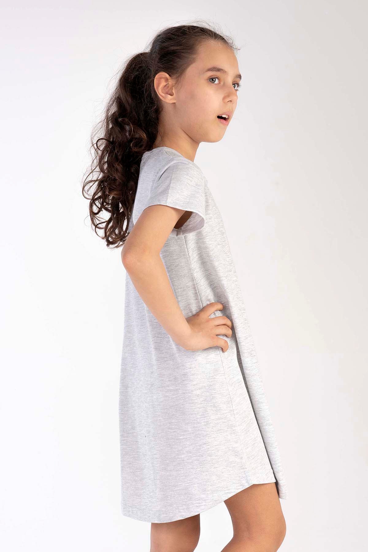KIZ COCUK P.SUPREM O YAKA KISA KOL ETEGI OVAL TUNIK(3-4/9-10)                       
