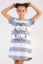 KIZ COCUK P.SUPREM O YAKA KISA KOL ETEGI OVAL TUNIK(3-4/9-10)