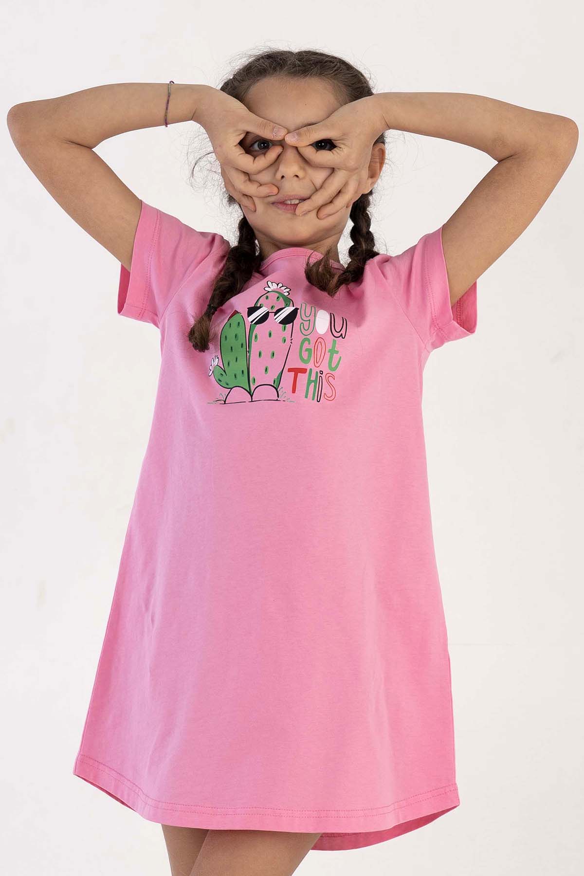 KIZ COCUK P.SUPREM O YAKA KISA KOL ETEGI OVAL TUNIK(3-4/9-10)