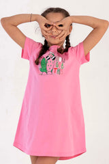 KIZ COCUK P.SUPREM O YAKA KISA KOL ETEGI OVAL TUNIK(9-10/15-16)