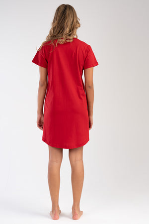 Woman Red Art Tunic