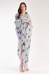 Butterfly Gray Blanket