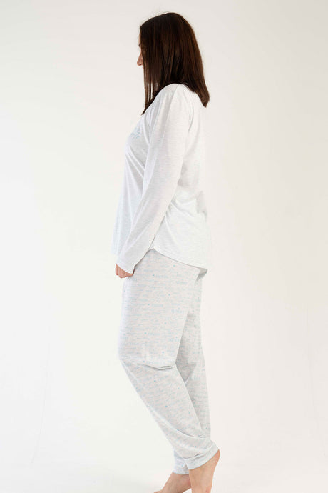 KADIN P.SUPREM XXL O YAKA UZUN KOL ETEGI OVAL PIJAMA TAKIM