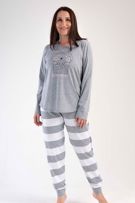 KADIN P.SUPREM XXL O YAKA UZUN KOL ETEGI OVAL MANSETLI PIJAMA TAKIM