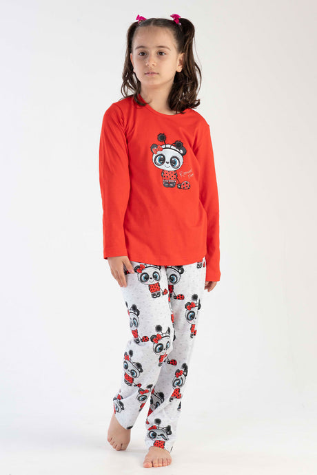KIZ COCUK P.SUPREM O YAKA UZUN KOL ETEGI OVAL PIJAMA TAKIM(9-10/15-16)