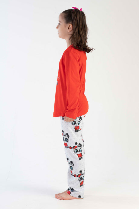 KIZ COCUK P.SUPREM O YAKA UZUN KOL ETEGI OVAL PIJAMA TAKIM(9-10/15-16)