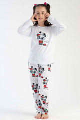 KIZ COCUK P.SUPREM O YAKA UZUN KOL ETEGI OVAL PIJAMA TAKIM(9-10/15-16) 303247