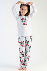 KIZ COCUK P.SUPREM O YAKA UZUN KOL ETEGI OVAL PIJAMA TAKIM(9-10/15-16)