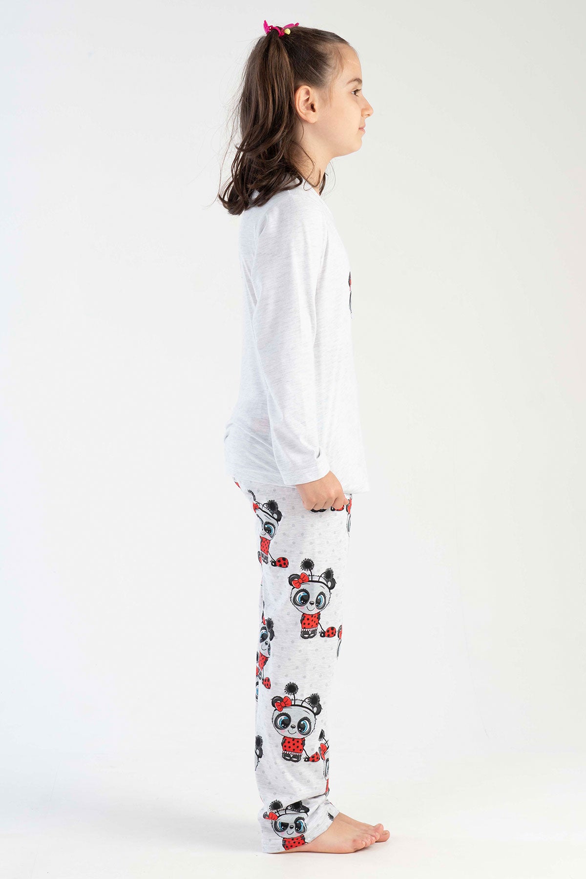 KIZ COCUK P.SUPREM O YAKA UZUN KOL ETEGI OVAL PIJAMA TAKIM(9-10/15-16)