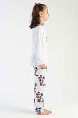 KIZ COCUK P.SUPREM O YAKA UZUN KOL ETEGI OVAL PIJAMA TAKIM(9-10/15-16)