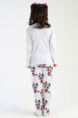 KIZ COCUK P.SUPREM O YAKA UZUN KOL ETEGI OVAL PIJAMA TAKIM(9-10/15-16)