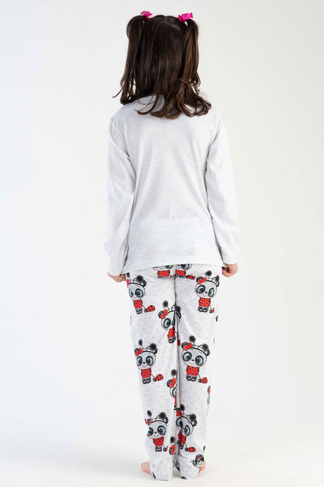 KIZ COCUK P.SUPREM O YAKA UZUN KOL ETEGI OVAL PIJAMA TAKIM(9-10/15-16)