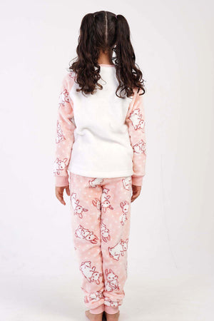 KIZ COCUK SOFT O YAKA REGLAN UZUN KOL ETEGI OVAL MANSETLI PIJAMA TAKIM(7-8/13-14)