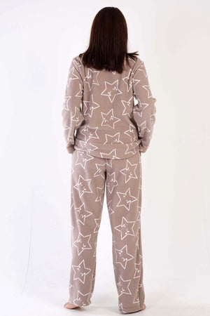 KADIN POLAR XXL O YAKA UZUN KOL ETEGI OVAL CEPLI PIJAMA TAKIM