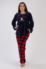 Woman Soft Fleece Big Size Ready For Winter Pyjama Set