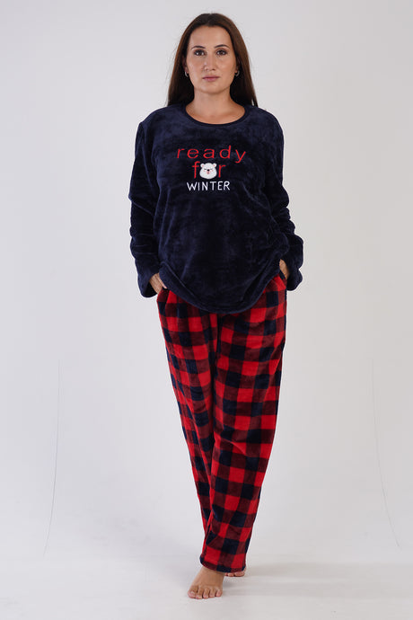 Woman Soft Fleece Big Size Ready For Winter Pyjama Set