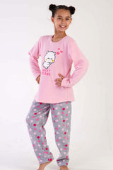 KIZ COCUK POLAR UZUN KOL PIJAMA TAKIM(7-8/13-14)