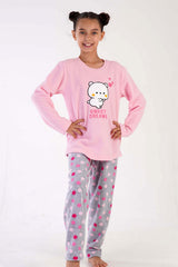 KIZ COCUK POLAR UZUN KOL PIJAMA TAKIM(7-8/13-14)