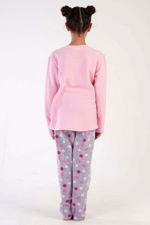 KIZ COCUK POLAR UZUN KOL PIJAMA TAKIM(7-8/13-14)