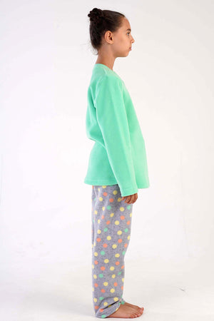KIZ COCUK POLAR UZUN KOL PIJAMA TAKIM(7-8/13-14)
