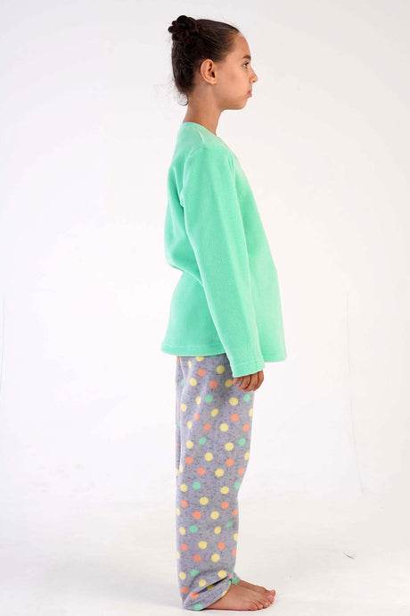 KIZ COCUK POLAR UZUN KOL PIJAMA TAKIM(7-8/13-14)