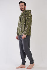 Man Benna Fleece Zipper Detail Pyjama Set