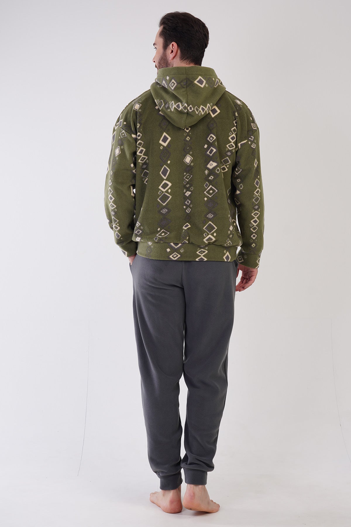 Man Benna Fleece Zipper Detail Pyjama Set