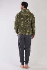 Man Benna Fleece Zipper Detail Pyjama Set