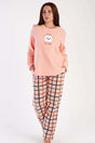 KADIN POLAR XXL O YAKA UZUN KOL ETEGI OVAL CEPLI PIJAMA TAKIM