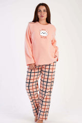 KADIN POLAR XXL O YAKA UZUN KOL ETEGI OVAL CEPLI PIJAMA TAKIM