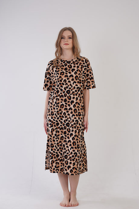 Woman Leopard Supreme Vent Detail Tunic