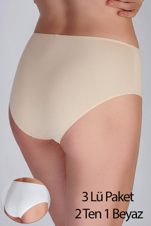 5012-Slip Yüksel Bel Külot 3 Lü Pk