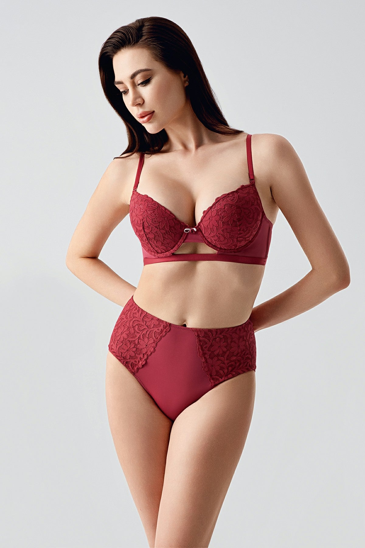 4159- B Cup Desteksiz Sütyen Külot Takım (Kutulu)