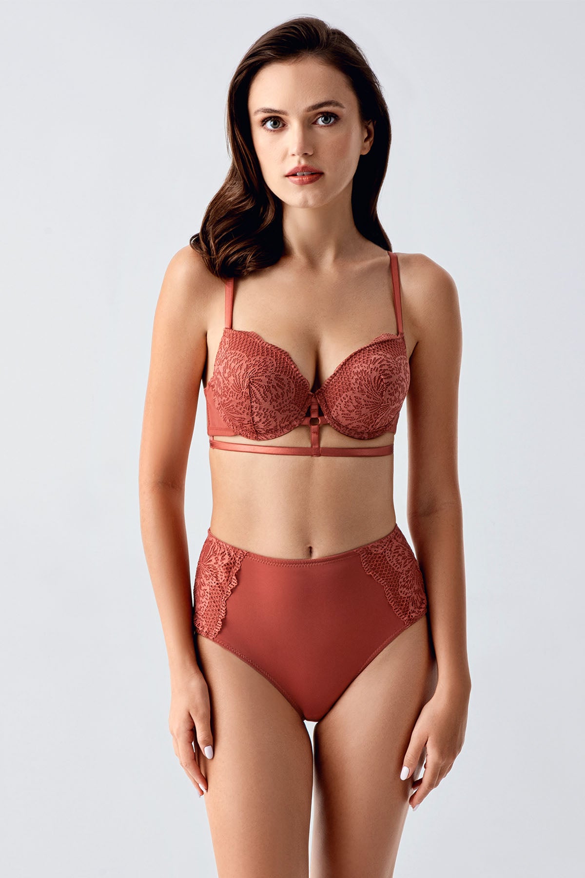 4163- B Cup Desteksiz Sütyen Külot Takım (2 Li Askılı Pk) 334163