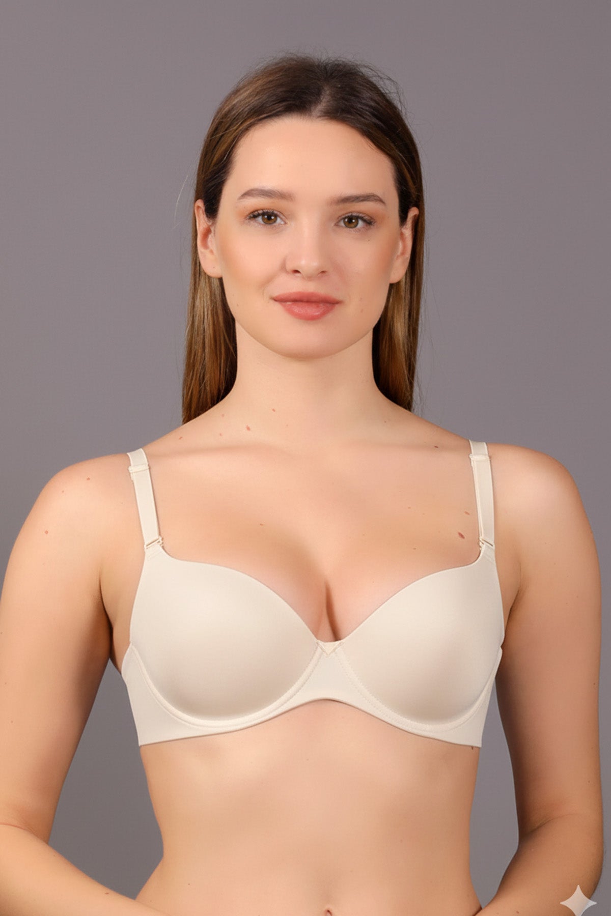 6045-Destekli B Cup Lazer Kesim Sütyen (Lotlu)