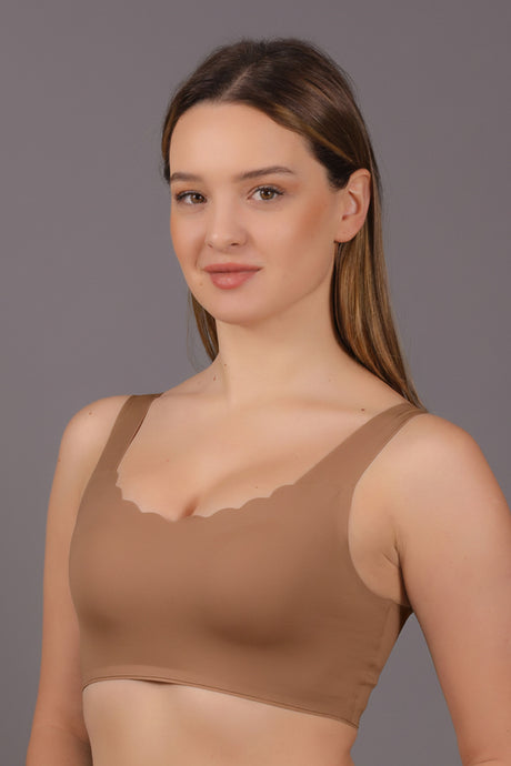6130-Desteksiz B Cup Hayalet Sütyen (Lotlu)